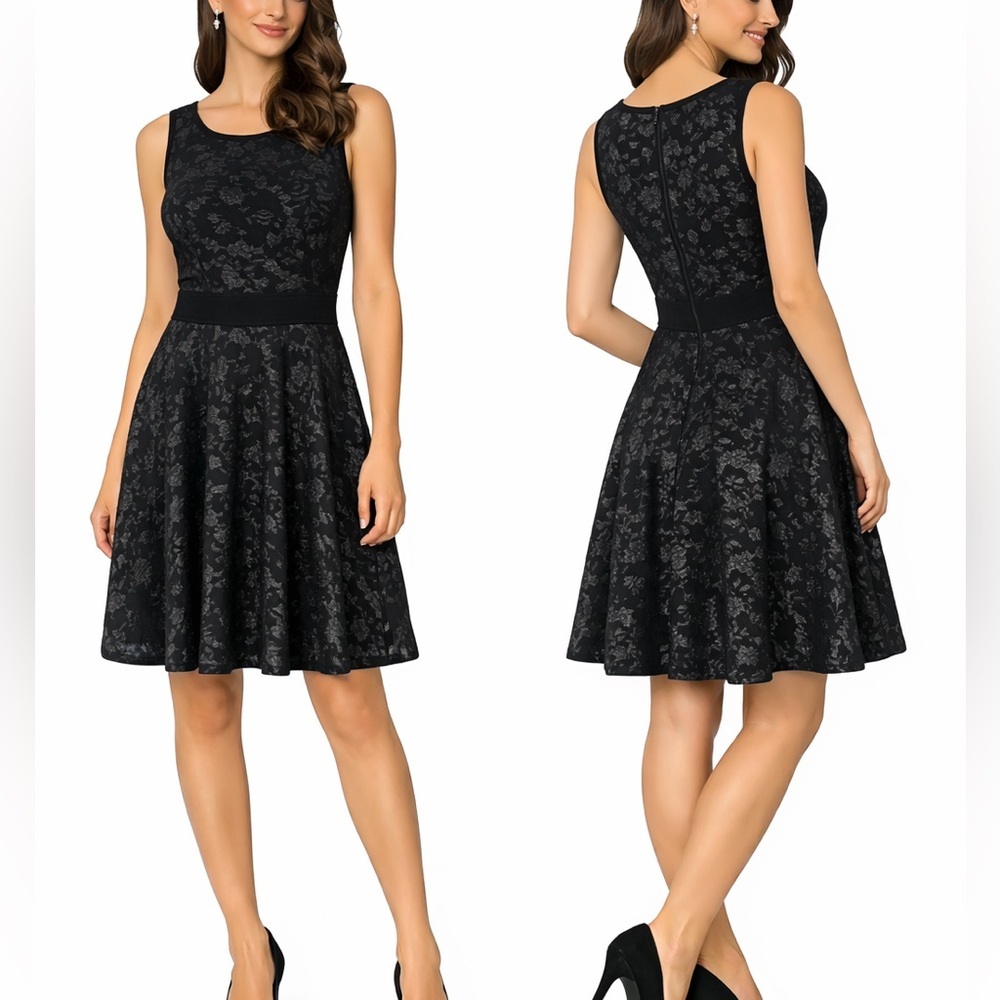Milly Fit and Flare Lace Sweater Dress Size Medium